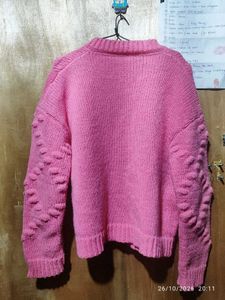 cute korean pink cardigan