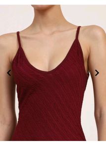 Women's Maroon Bodycon Maxi Dress..