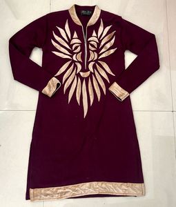 Embroidered Maroon Kurta