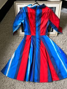 Multi Coloured Dress With Belt Loops And Pockets