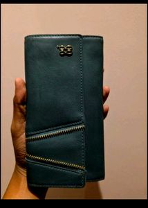 Chic Navy Blue Zipper Wallet