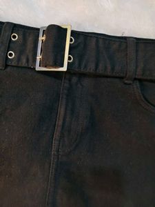 Bershka (Black Belted Mini Skirt)