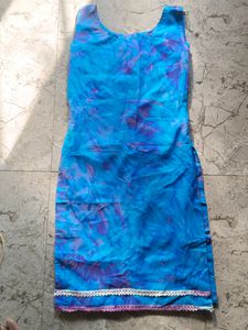 Beautiful Aqua Blue Colour....cotton Fabric And Ne