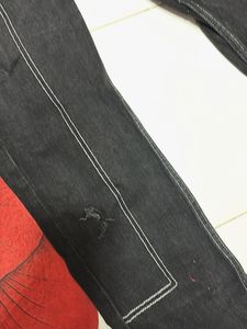 Stylish Black Contrast Stitch Jeans