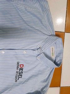Diesel LACOSTE Denim Division Striped Shirt