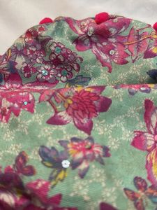 Floral Drawstring Bucket Bag