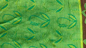 Green Floral Embroidered saree