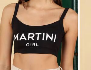 Shein Black "Martini Girl" Crop Top
