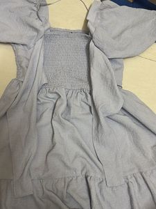 Cute lavender Puff Sleeve Dress