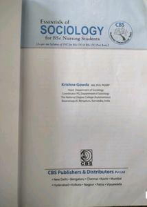 Essentials of Sociology for BSc Nursing