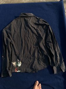 Men's Graphic Print Button-Up Shirt