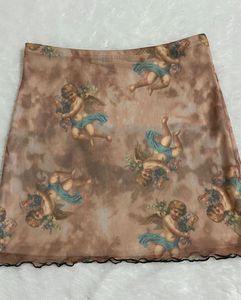 Shein Cupid Brown Mesh Skirt