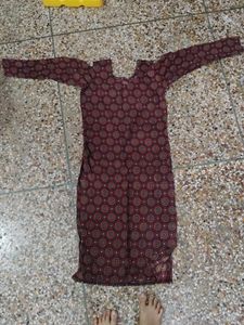 Elegant Maroon Printed Kurta