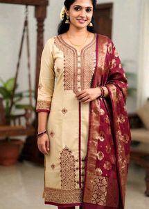 Elegant Embroidered Kurta Set with Dupatta
