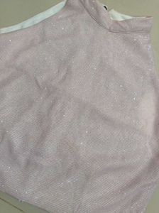 Sparkly Pink Halter Top