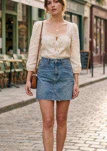 Stylish Denim Mini Skirt ( fixed price )