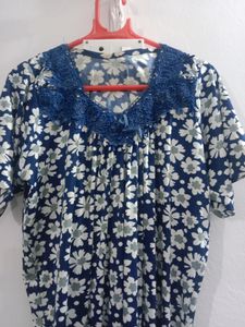Floral Print Maxi Nightgown