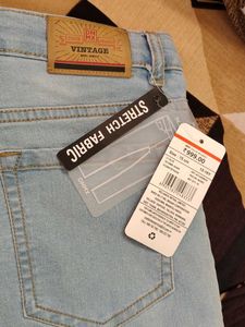 Light Blue Stretch Denim Jeans