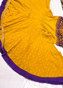 Vibrant Yellow Embroidered Kurti