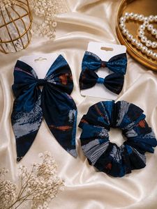 Boho Blue Hair Accessories Set