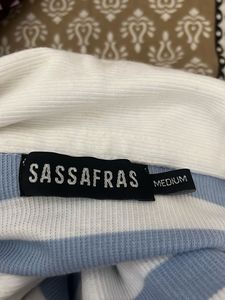 Sassafras Striped Cropped Polo Shirt