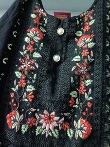 Embroidered Black Tunic