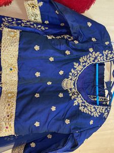 Royal Blue Silk Heavy Embroiled Lehanga