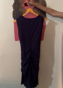 Elegant Purple Ruched Dress