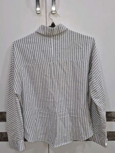Striped Button-Up Shirt