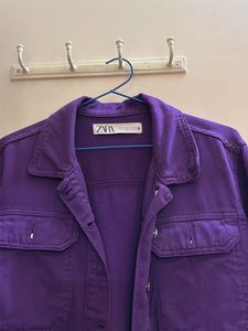 Zara Purple Denim Jacket