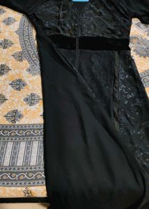 Elegant Black Lace dubai abaya