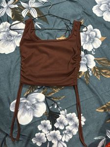 Ruched Drawstring Tank Top