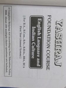 English Language &amp; Indian Culture - 1st Year
