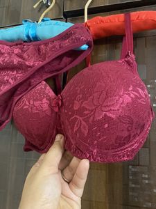 Burgundy Lace Lingerie Set