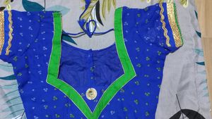Women's Blue Designer Back Blouse