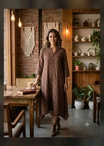 Printed Cotton ethnic dress for Women