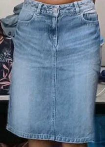Thrifted Denim Skirt