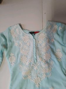 Light Blue Chikankari Kurta