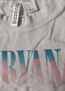 Nirvana Smiley Face Crop Top tag Size M