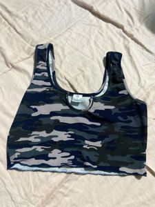 Camo Crop Tank Top