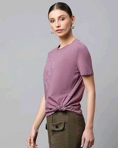 GLOBAL REPUBLIC Mauve Tie up top