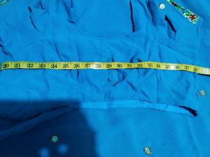 Beautiful Sky Blue Colour Saree