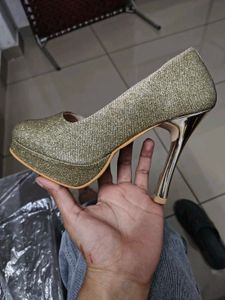 Sparkling Gold pencil Heels