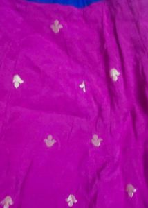 Blue &amp; Purple Embroidered Lehenga Set 2 yrs