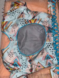 Peach Saree with Trendy Border