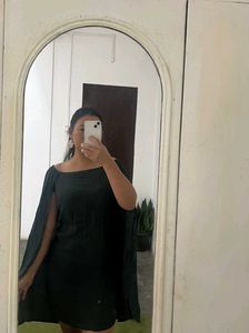 Chic Black Cape Dress