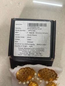 🆕 “ZAVERI PEARLS” Gold Tone Cut-work Jhumkas