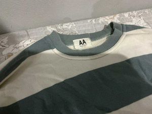korean brand Striped Long Sleeve Sweater
