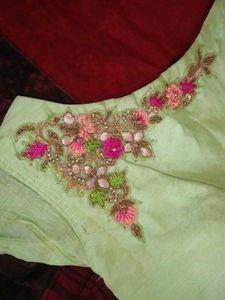 embroidery flared one piece ( ethnic gown) 😍