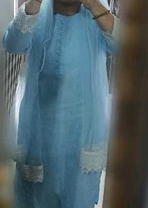 Light Blue Kurta Set with Dupatta